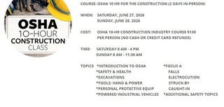 OSHA 10 HOUR CONSTRUCTION