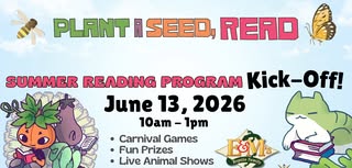Summer Reading Program 2026 Kick-Off!
