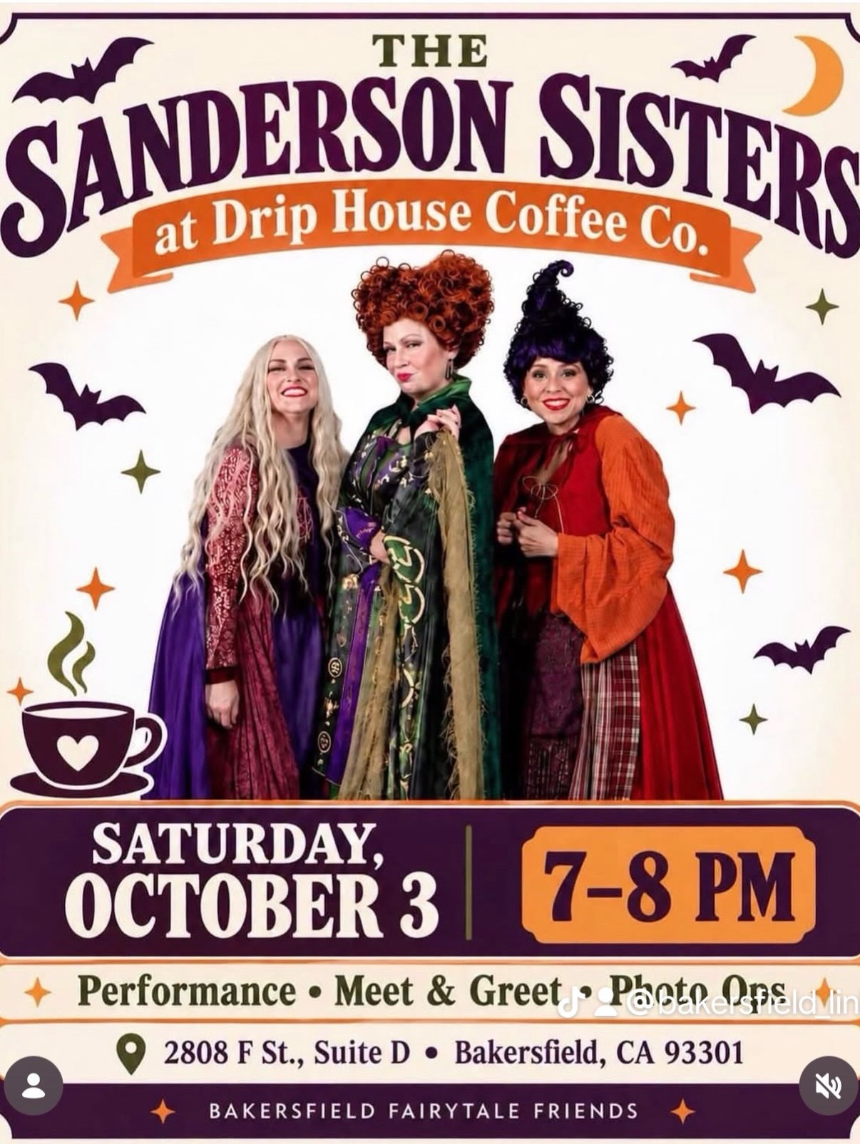 The Sanderson Sisters at Drip House Coffee Co.