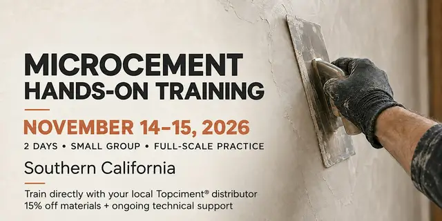Microcement Training Course: Master Hands-On Application & Techniques