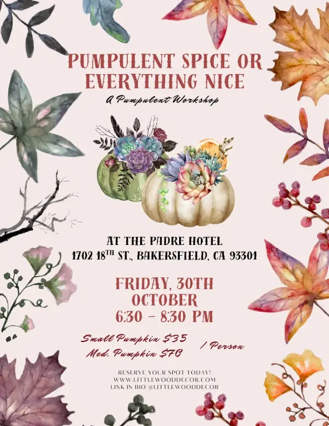 Pumpulent Spice or Everything Nice Workshop