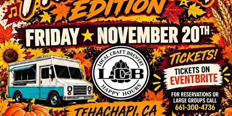 Friendsgiving Edition Music Bingo Night@ Local Craft Brewery Tehachapi