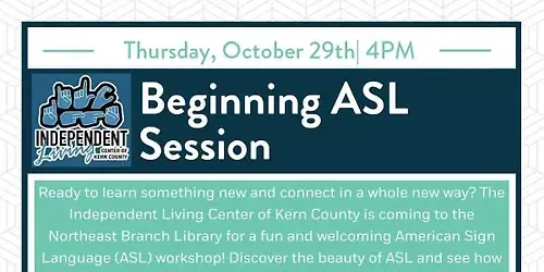 Beginning ASL with ILCKC Deaf and Hard of Hearing Services